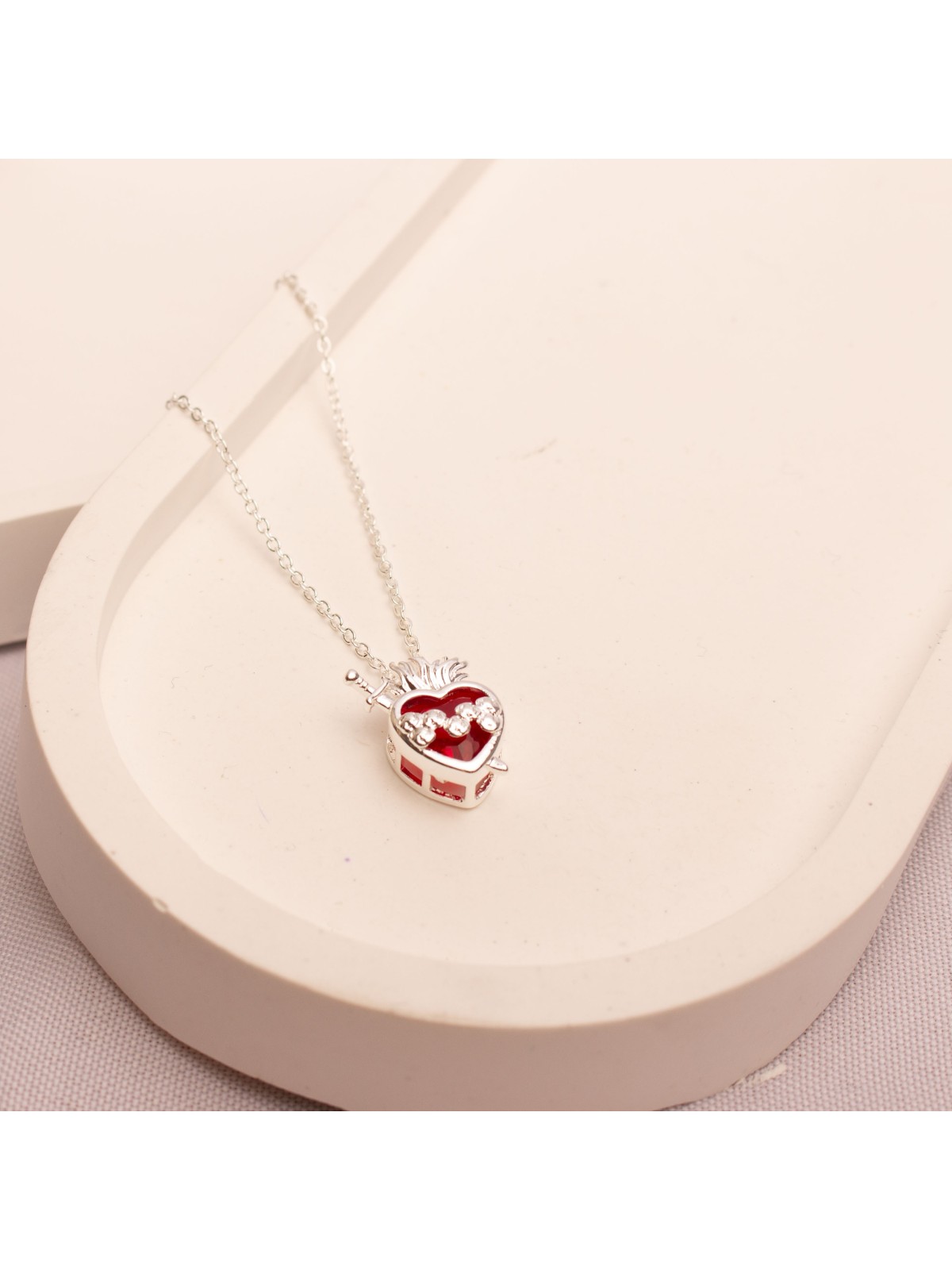 Collar Acero Blanco SK12215-PL