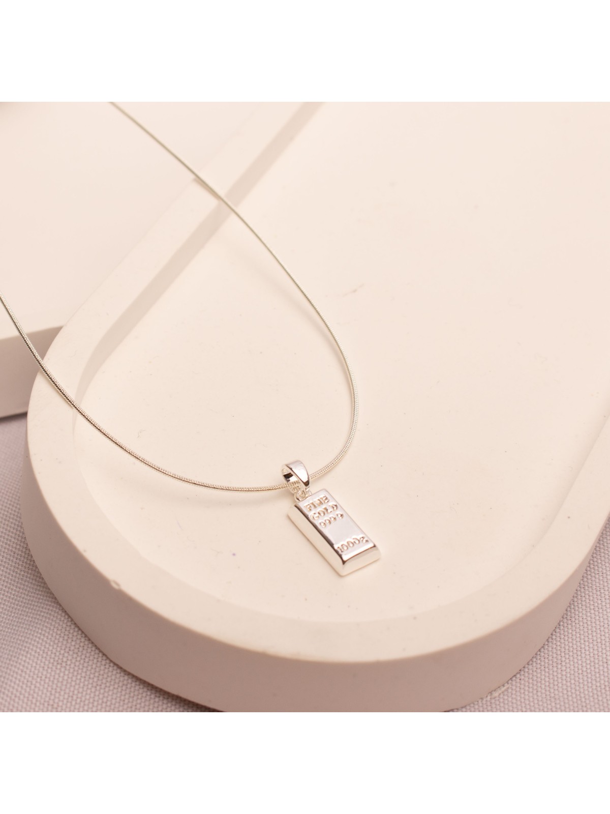 Collar Acero Blanco SK1223-PL