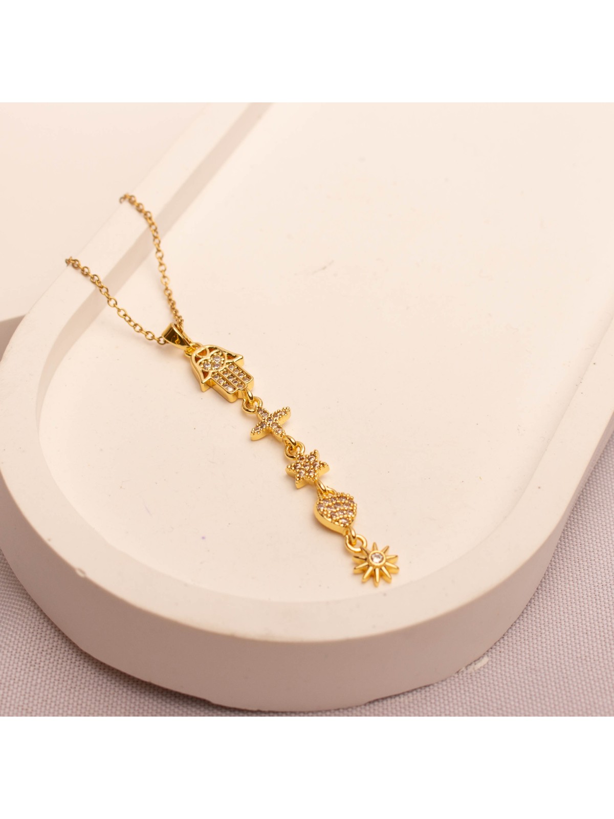 Collar Acero Dorado SK1275-OR