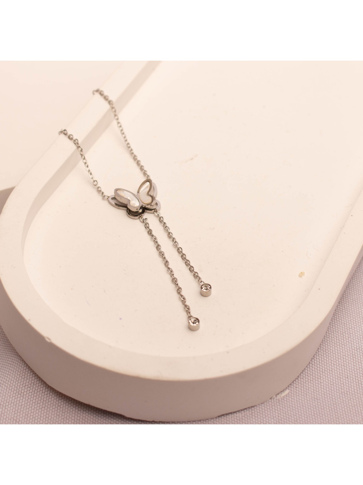 Collar Acero Plateado SK334-AAC