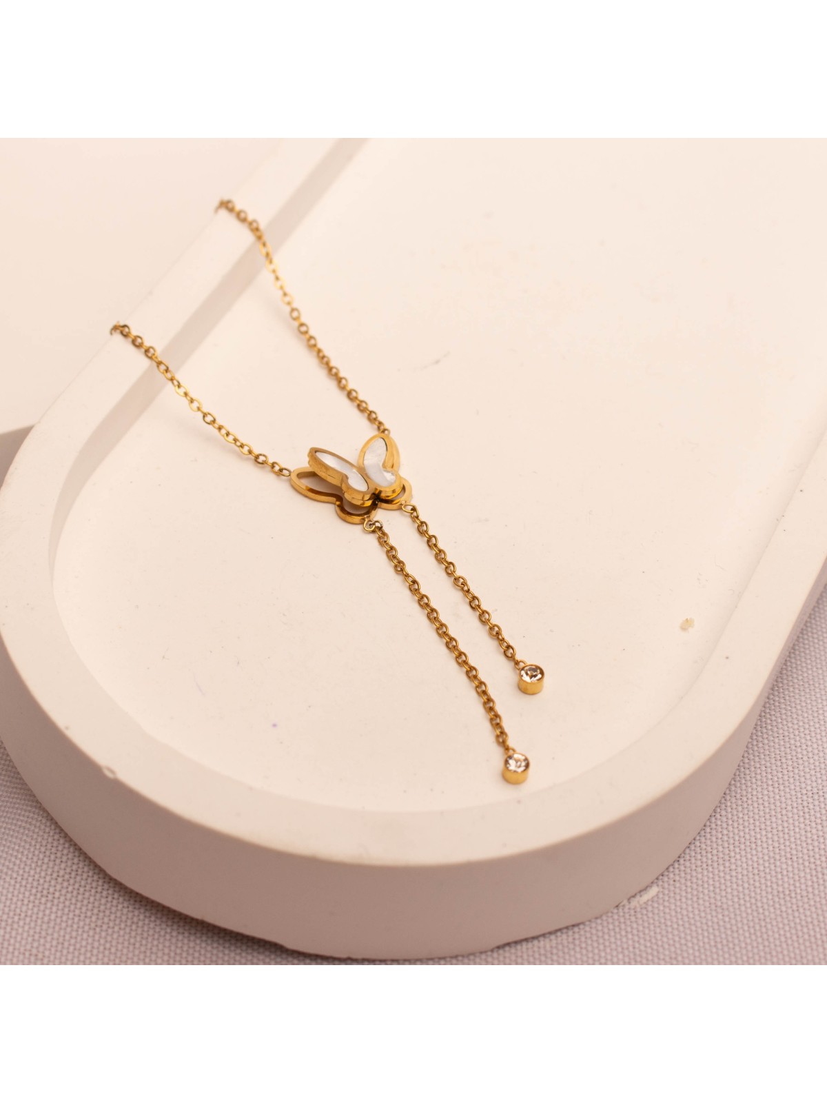 Collar Acero Dorado SK334-AOR