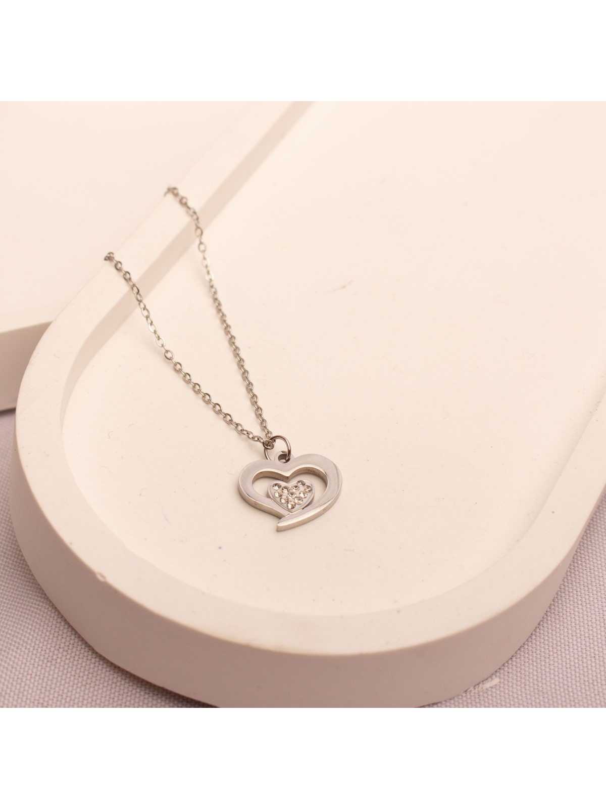 Collar Acero Plateado SK337-DAC