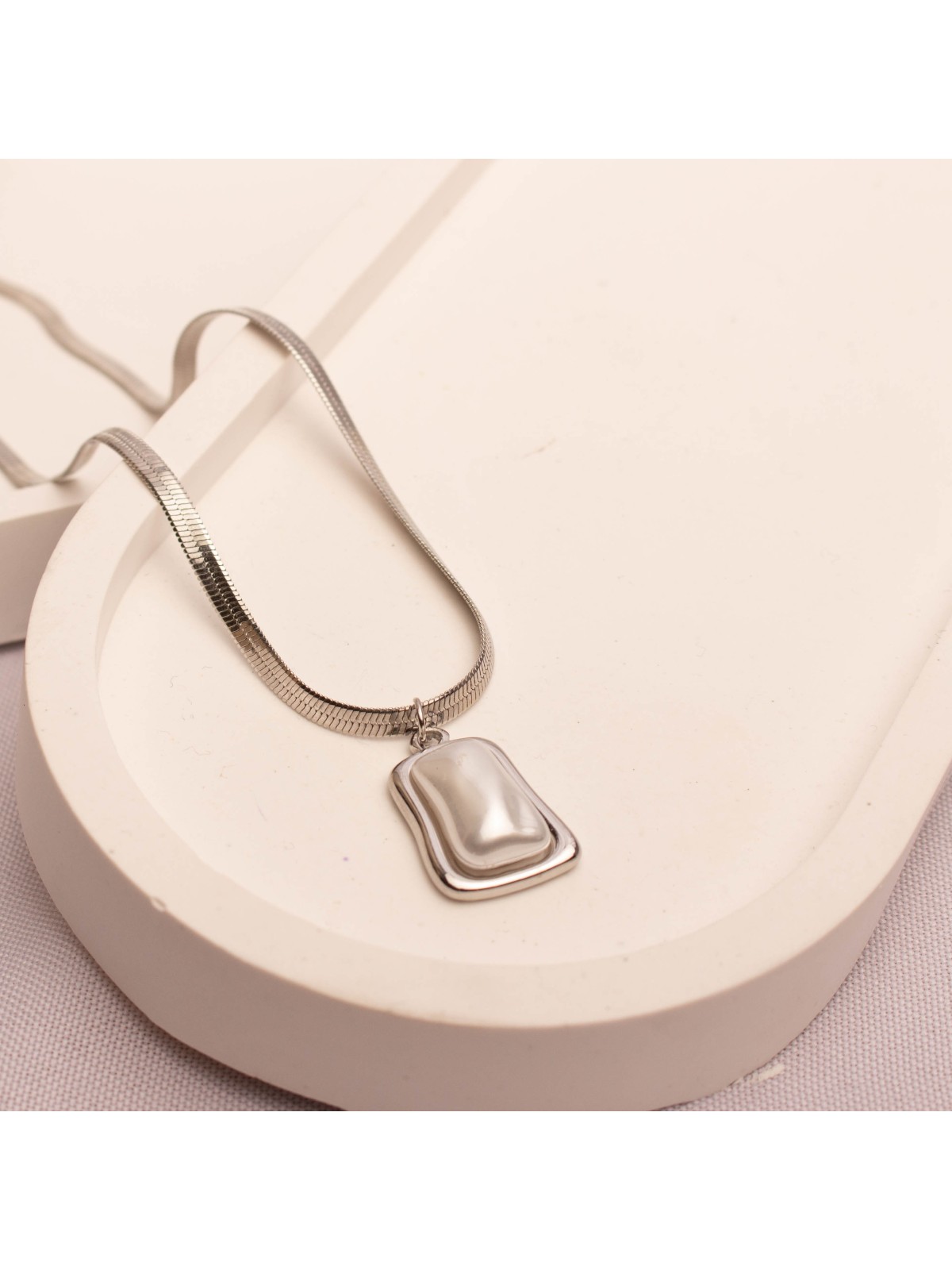 Collar Acero Plateado SK337-EAC