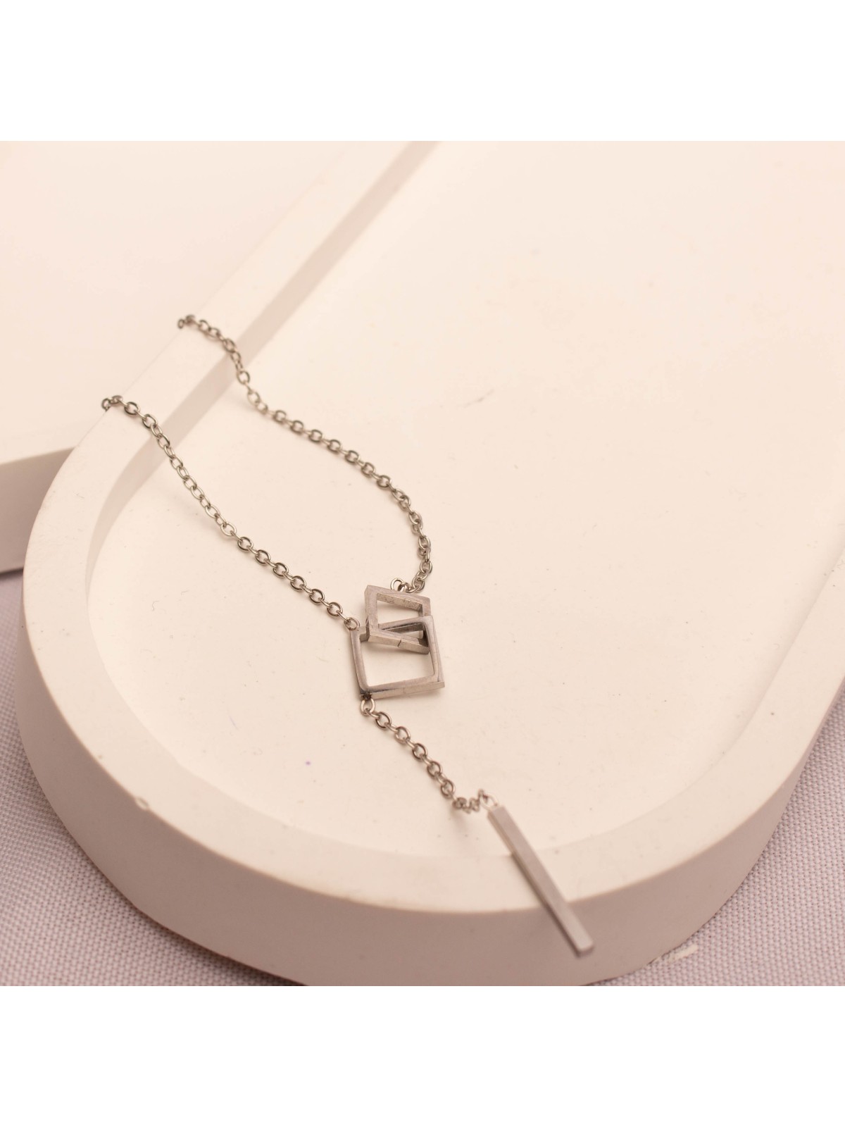 Collar Acero Plateado SK333-DAC