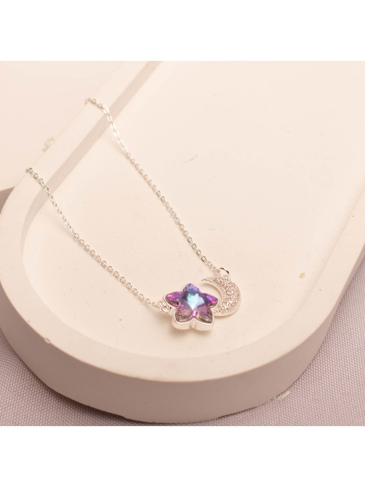Collar Acero Blanco SK12716-PL