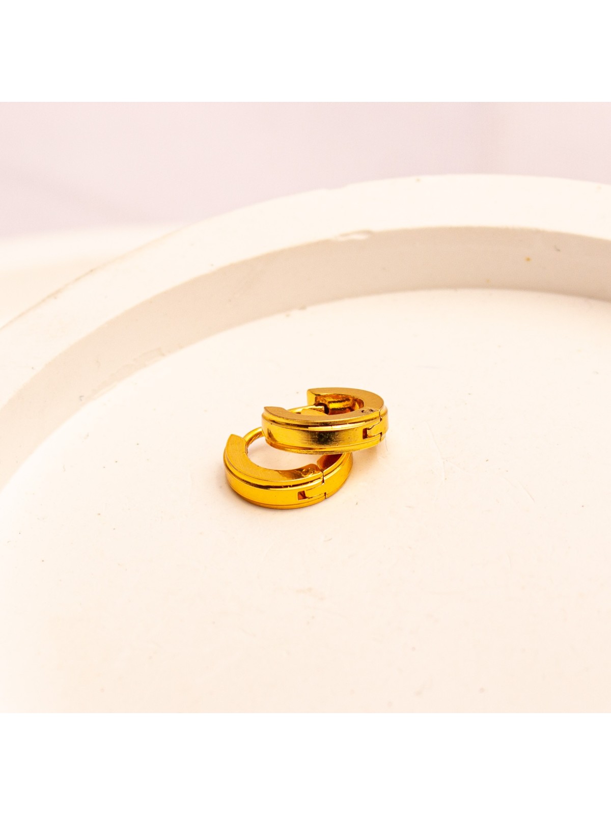 Aros Argolla De Acero Dorado SK526-OR