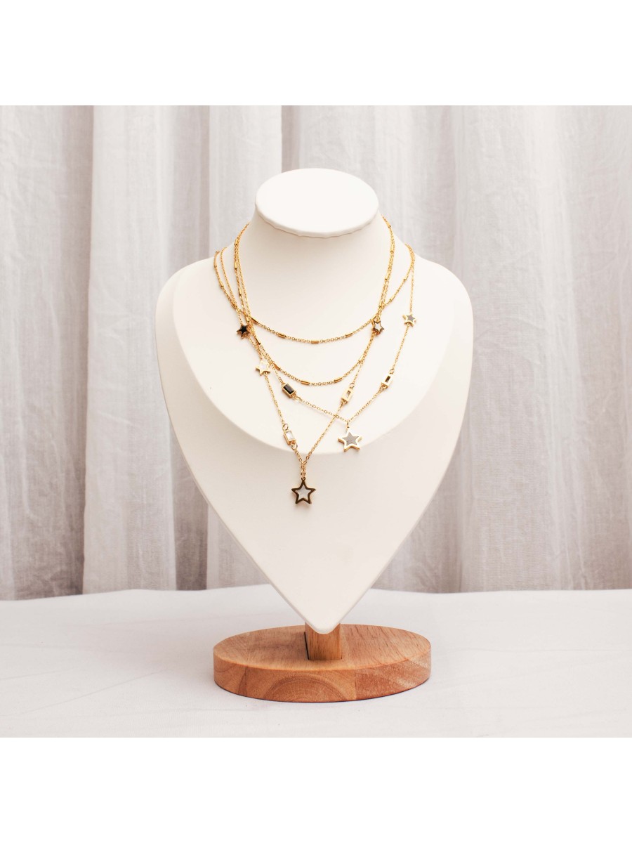 Collar Acero Dorado SK322-AOR