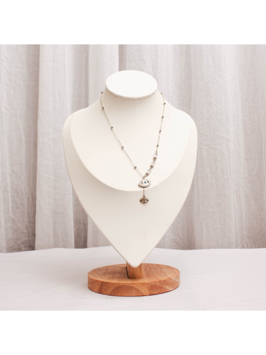 Collar Acero Plateado SK323-DAC