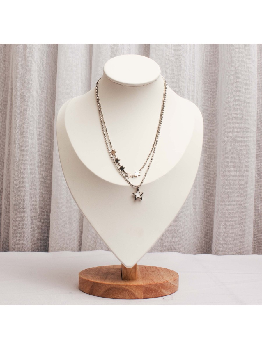 Collar Acero Plateado SK325-AAC