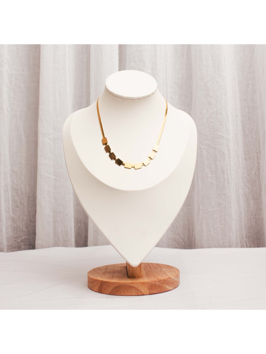 Collar Acero Dorado SK330-BOR