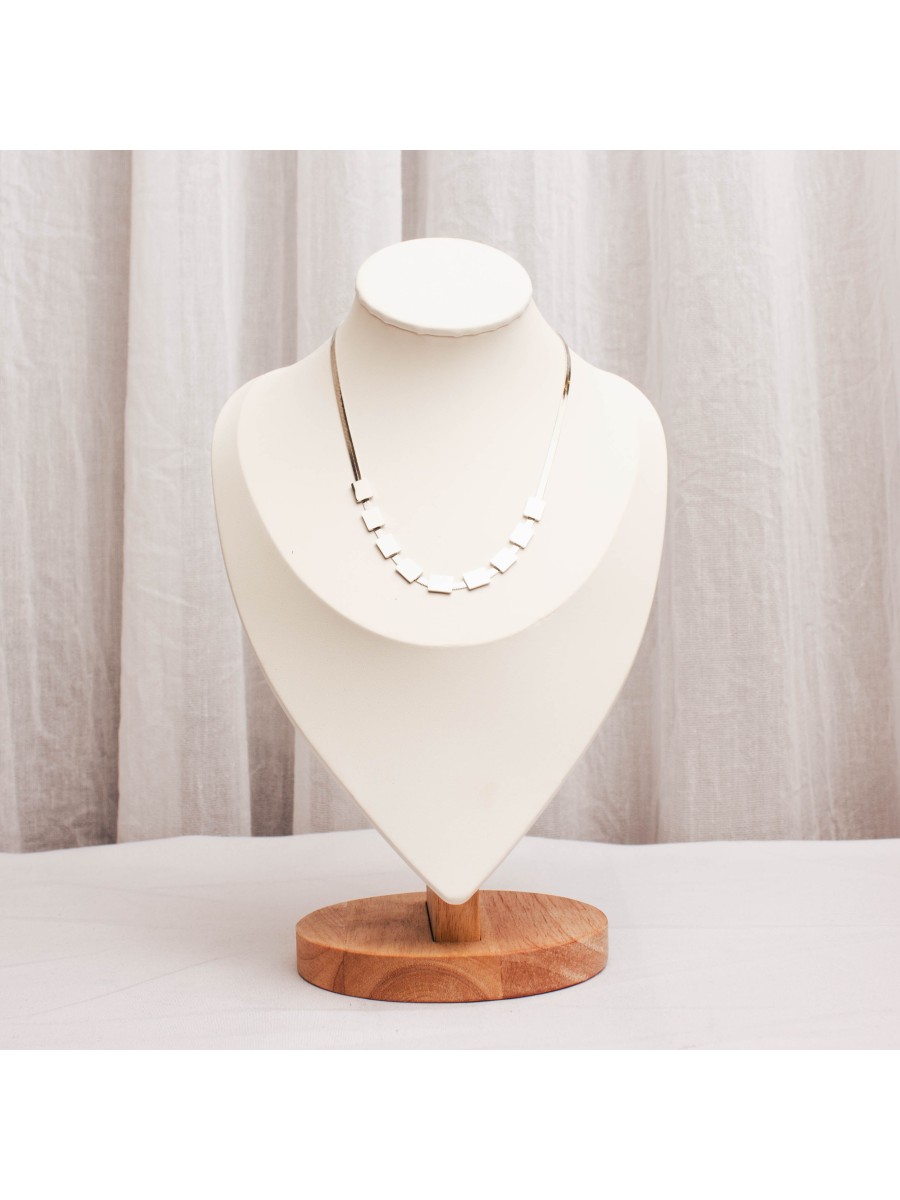 Collar Acero Plateado SK331-BAC
