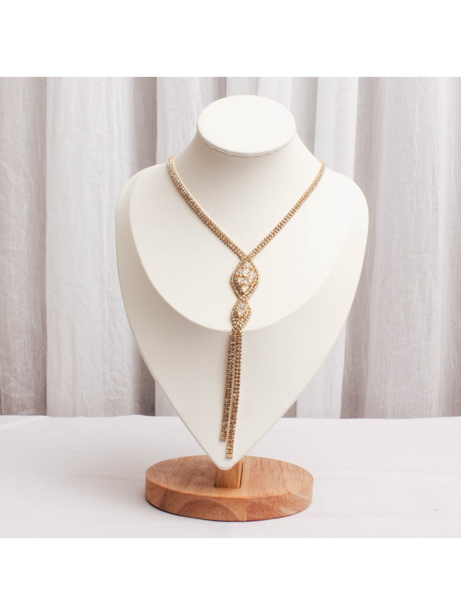 Collar Bronce Dorado Con Circones SK1960-BOR