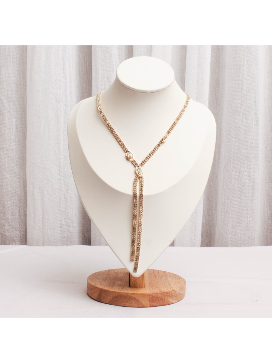 Collar Bronce Dorado Con Circones SK1960-DOR