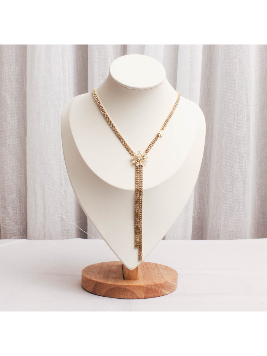 Collar Bronce Dorado Con Circones SK1960-GOR