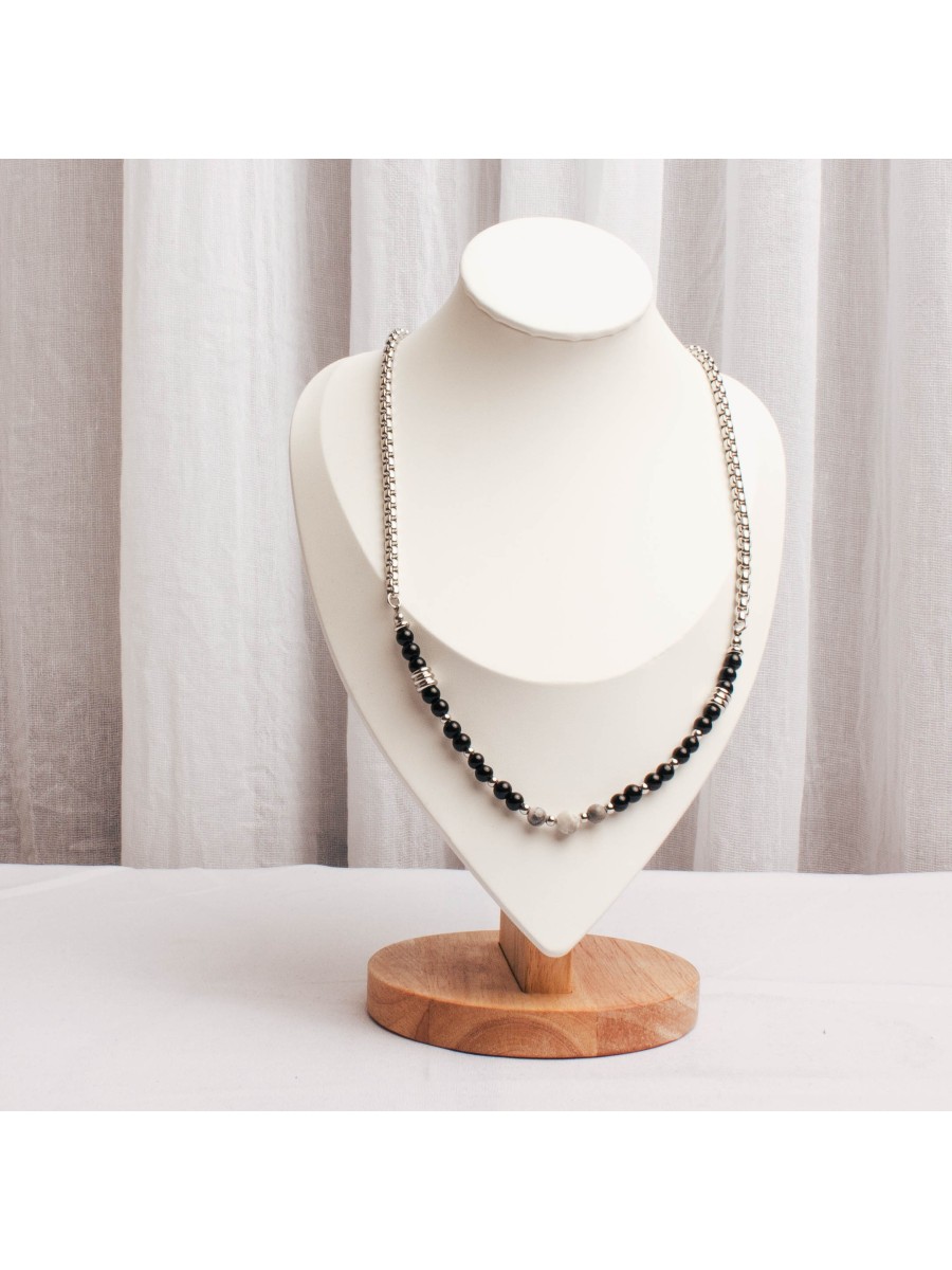 Collar Para Hombre Acero SK487-BAC
