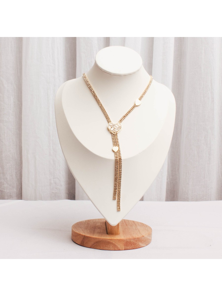 Collar Bronce Dorado Con Circones SK1960-HOR