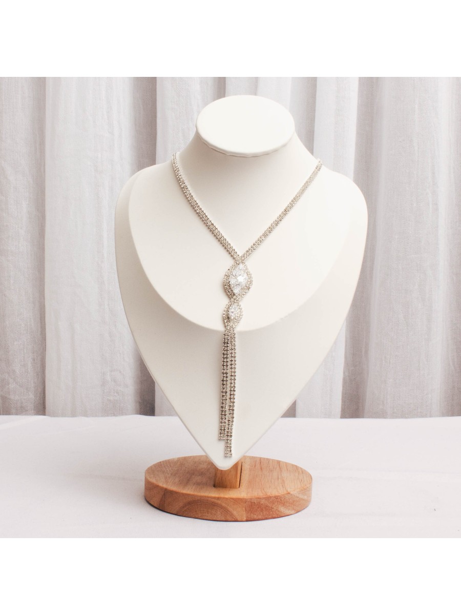 Collar Bronce Blanco Con Circones SK1961-BPL