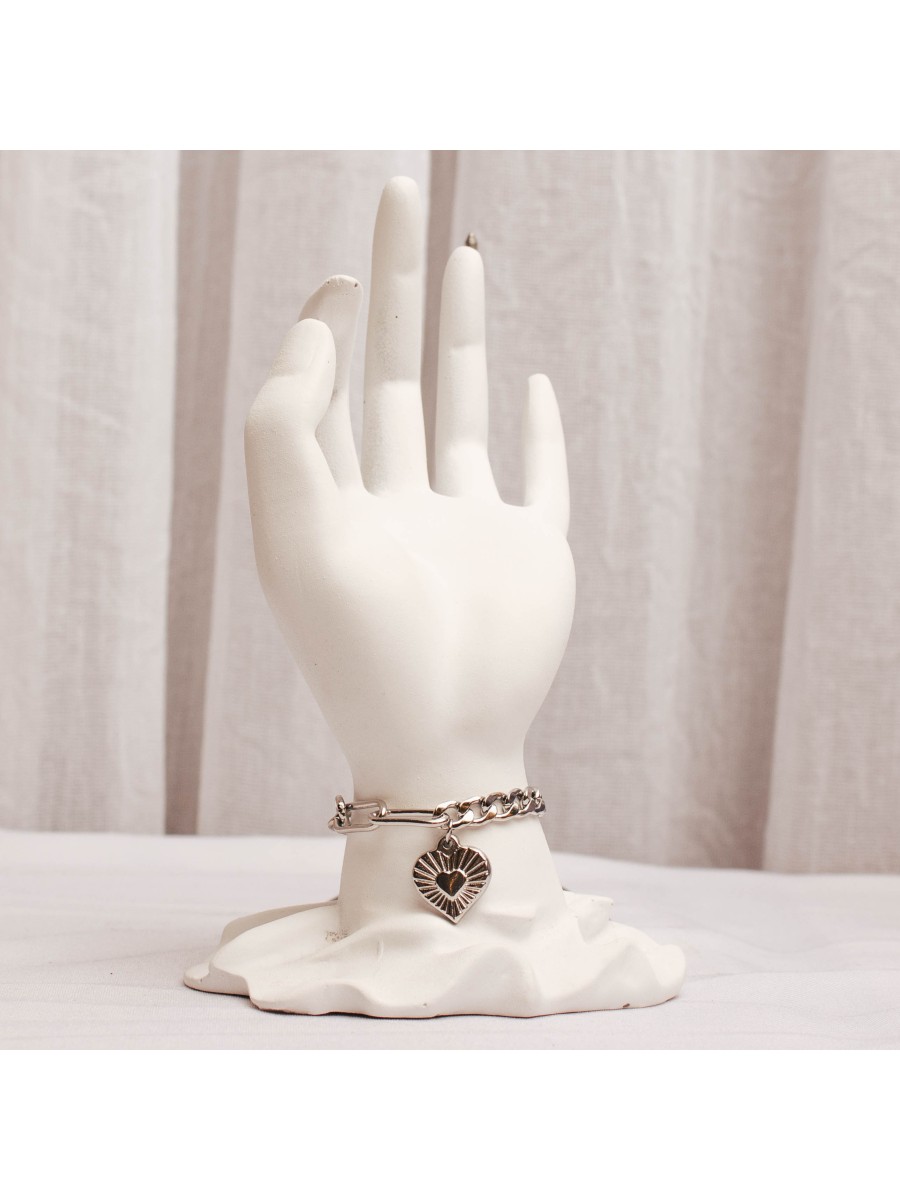 Pulsera Acero Plateado | SK584-FAC-18+5CM