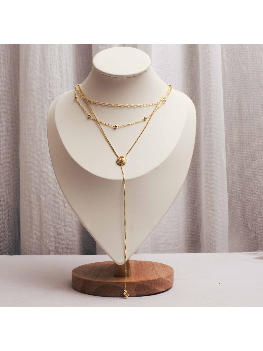Collar Multicadena Dorado SK683-DOR-49.5CM