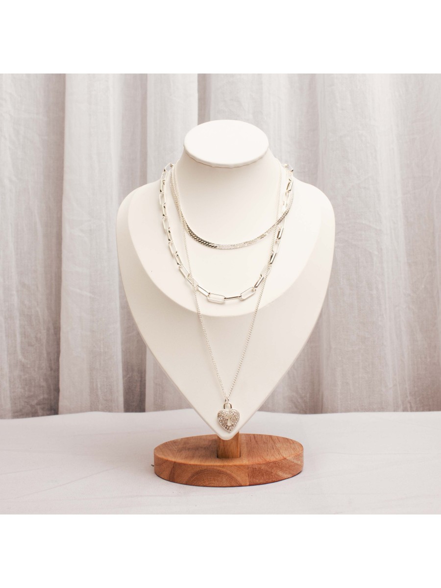 Collar Multicadena Blanco SK714-APL