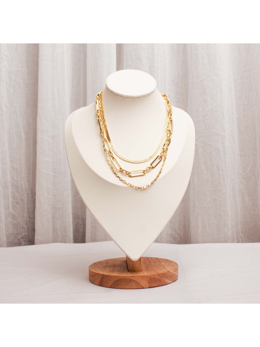 Collar Multicadena Dorado SK714-BOR