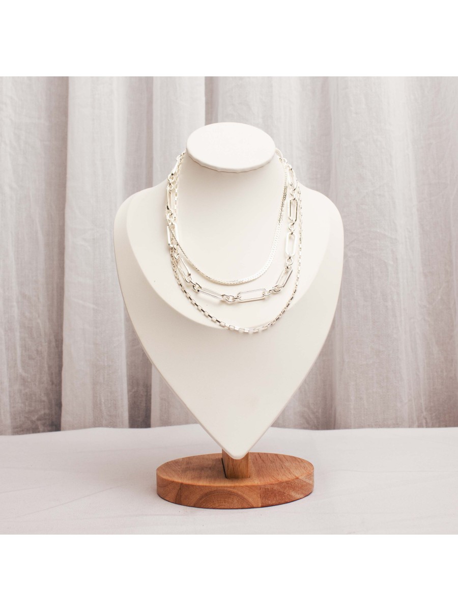 Collar Multicadena Blanco SK714-BPL