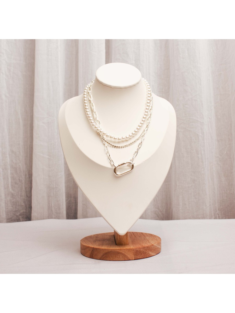 Collar Multicadena Blanco SK715-APL
