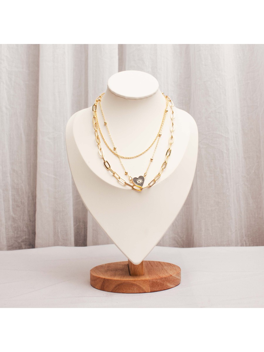 Collar Multicadena Dorado SK715-COR