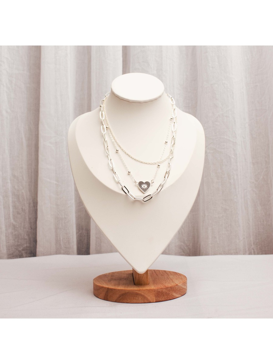 Collar Multicadena Blanco SK715-CPL