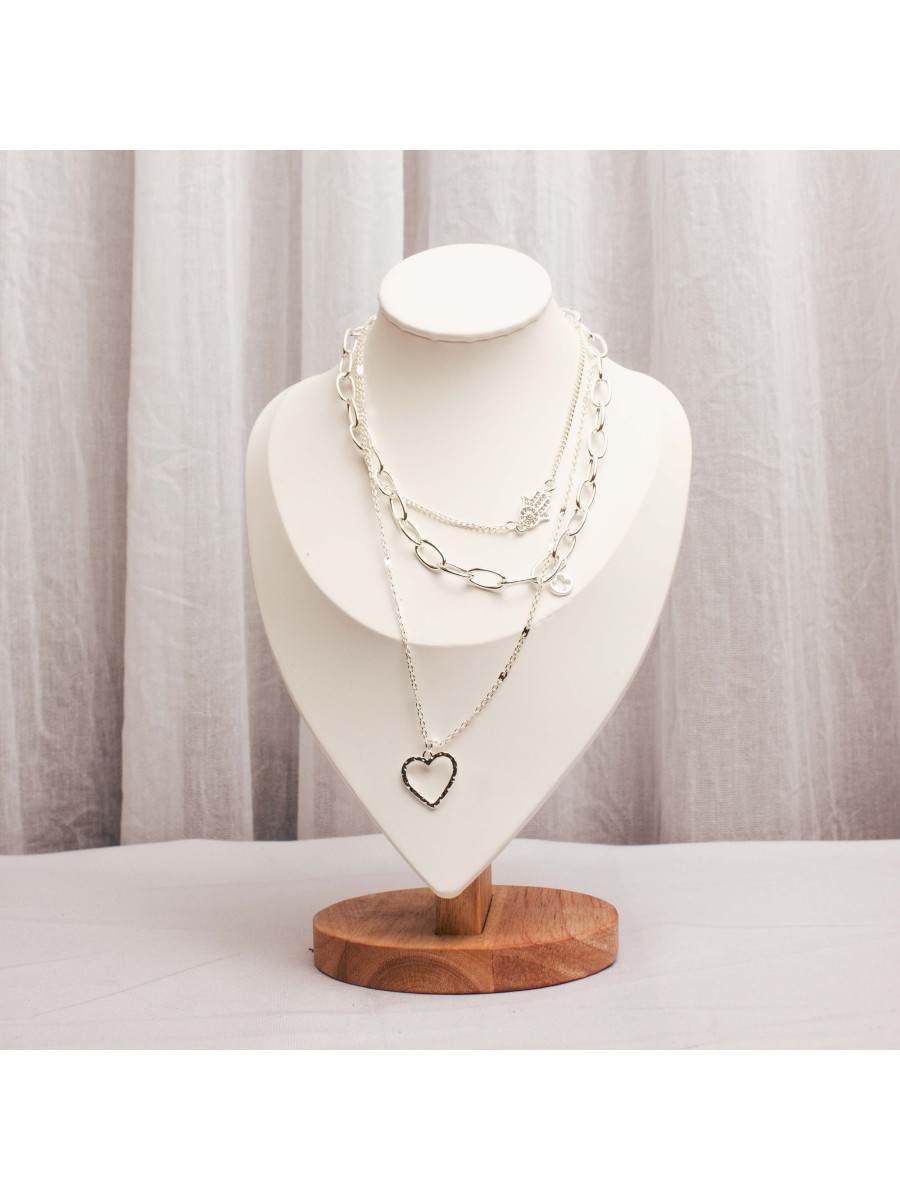 Collar Multicadena Blanco SK716-APL