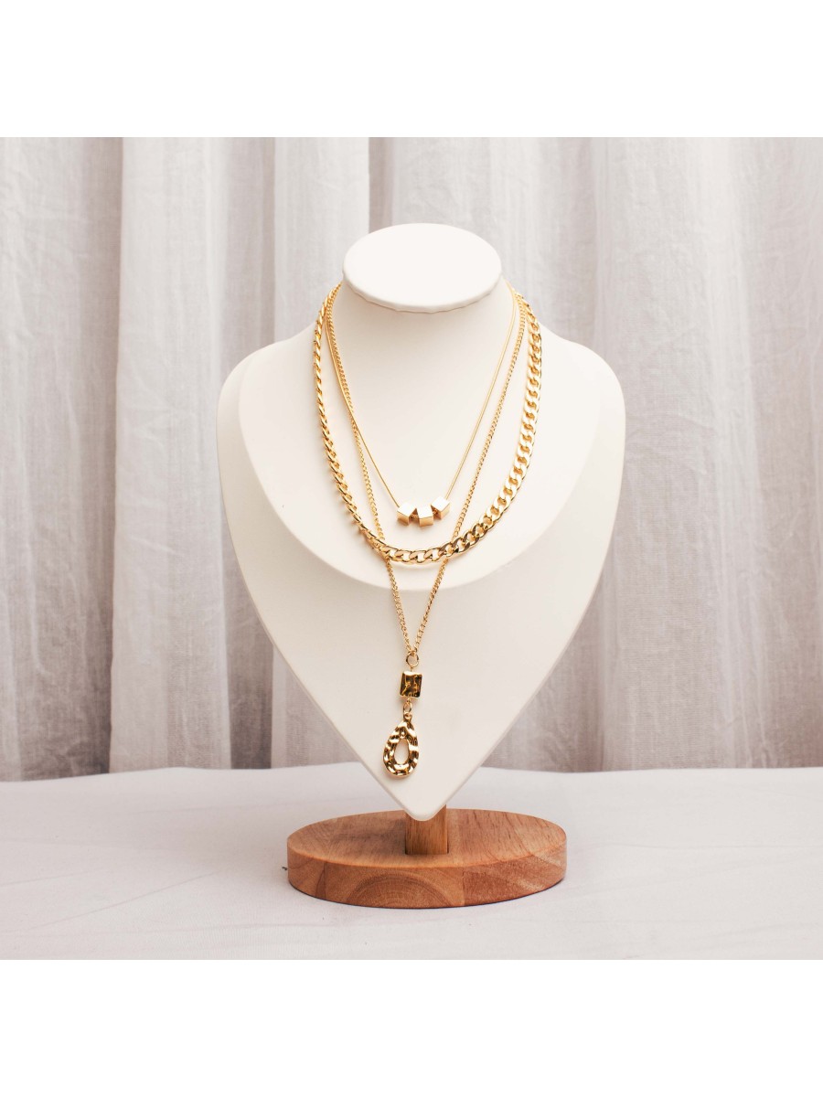 Collar Multicadena Dorado SK716-BOR