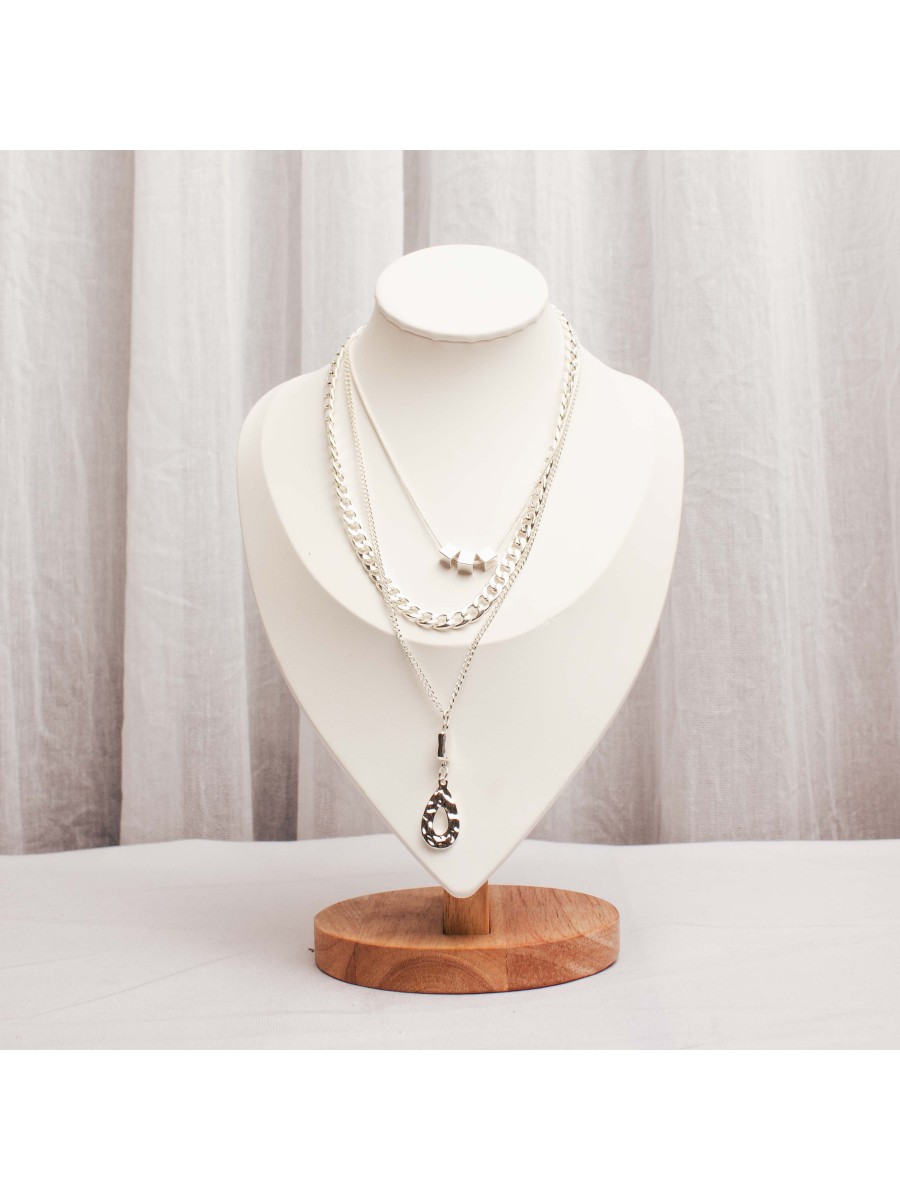 Collar Multicadena Blanco SK716-BPL