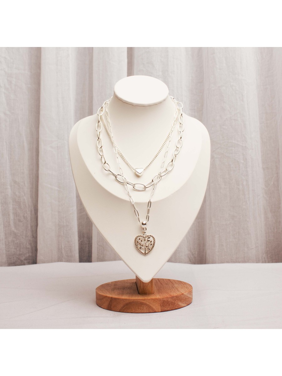 Collar Multicadena Blanco SK717-APL