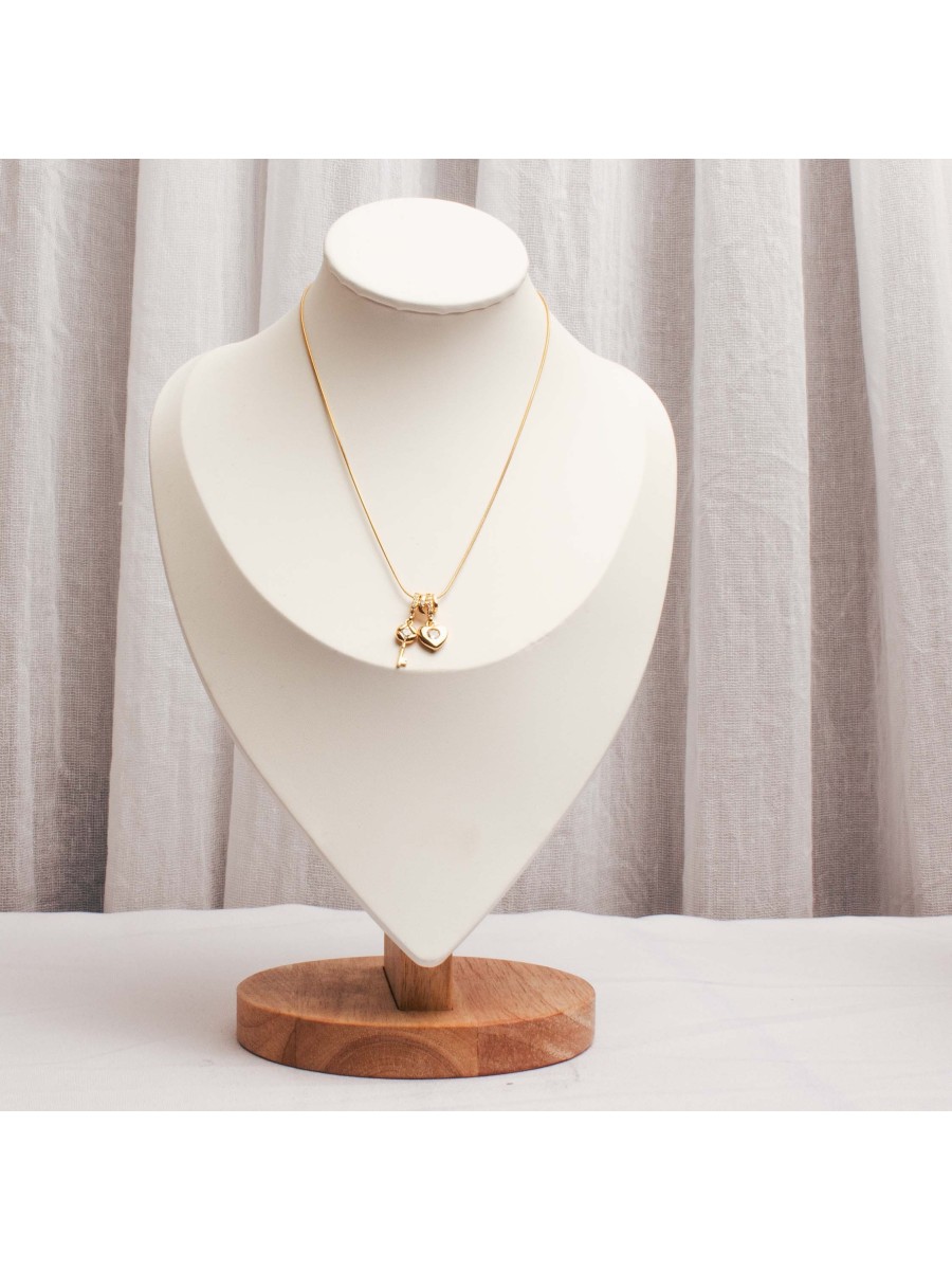 Collar Acero Dorado SK72-FOR-09-45CM