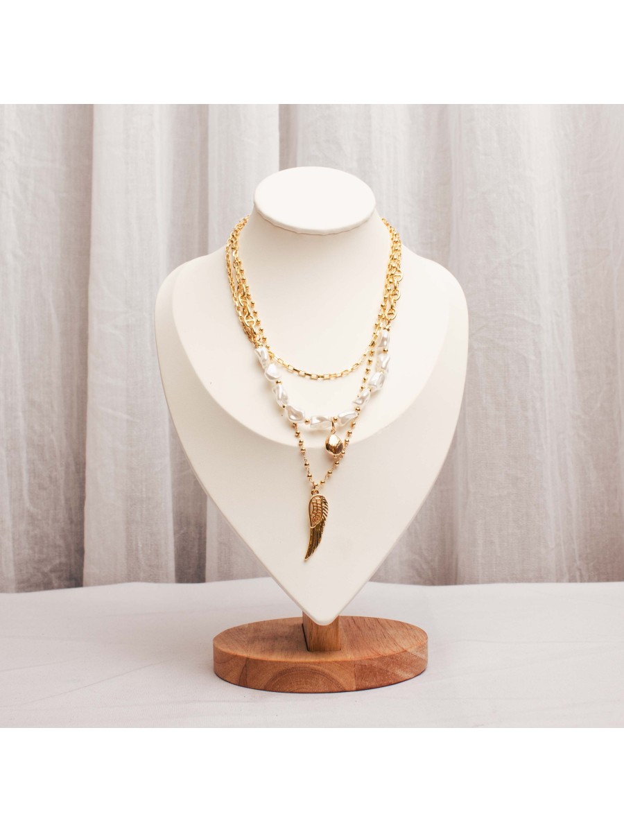 Collar Multicadena Dorado SK722-AOR