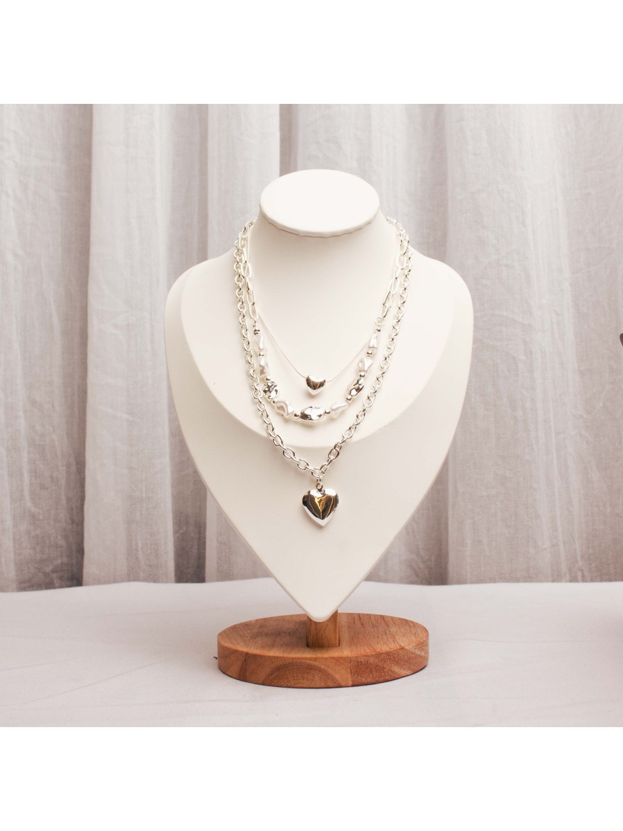 Collar Multicadena Blanco SK722-BPL