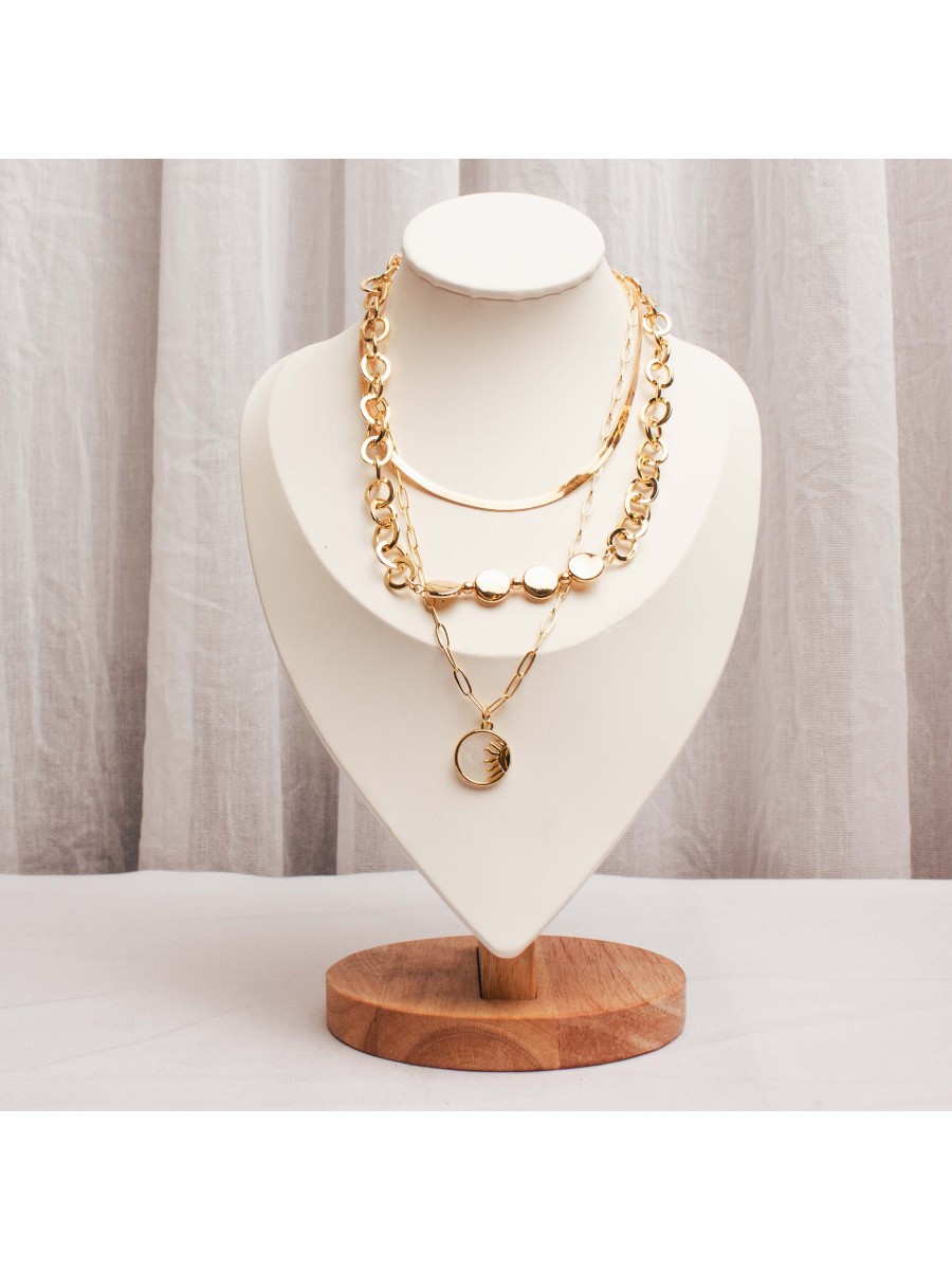 Collar Multicadena Dorado SK722-COR