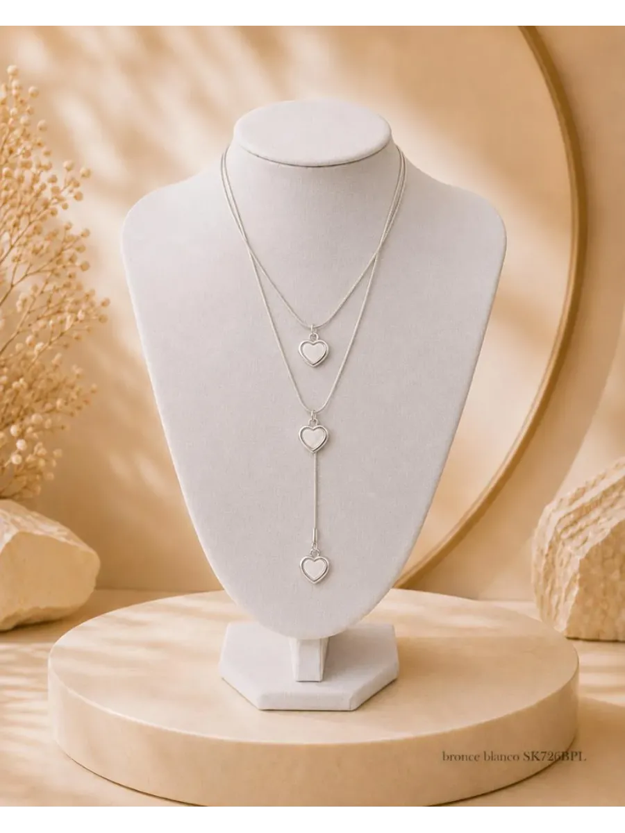 Collar Multicadena Blanco SK726-BPL