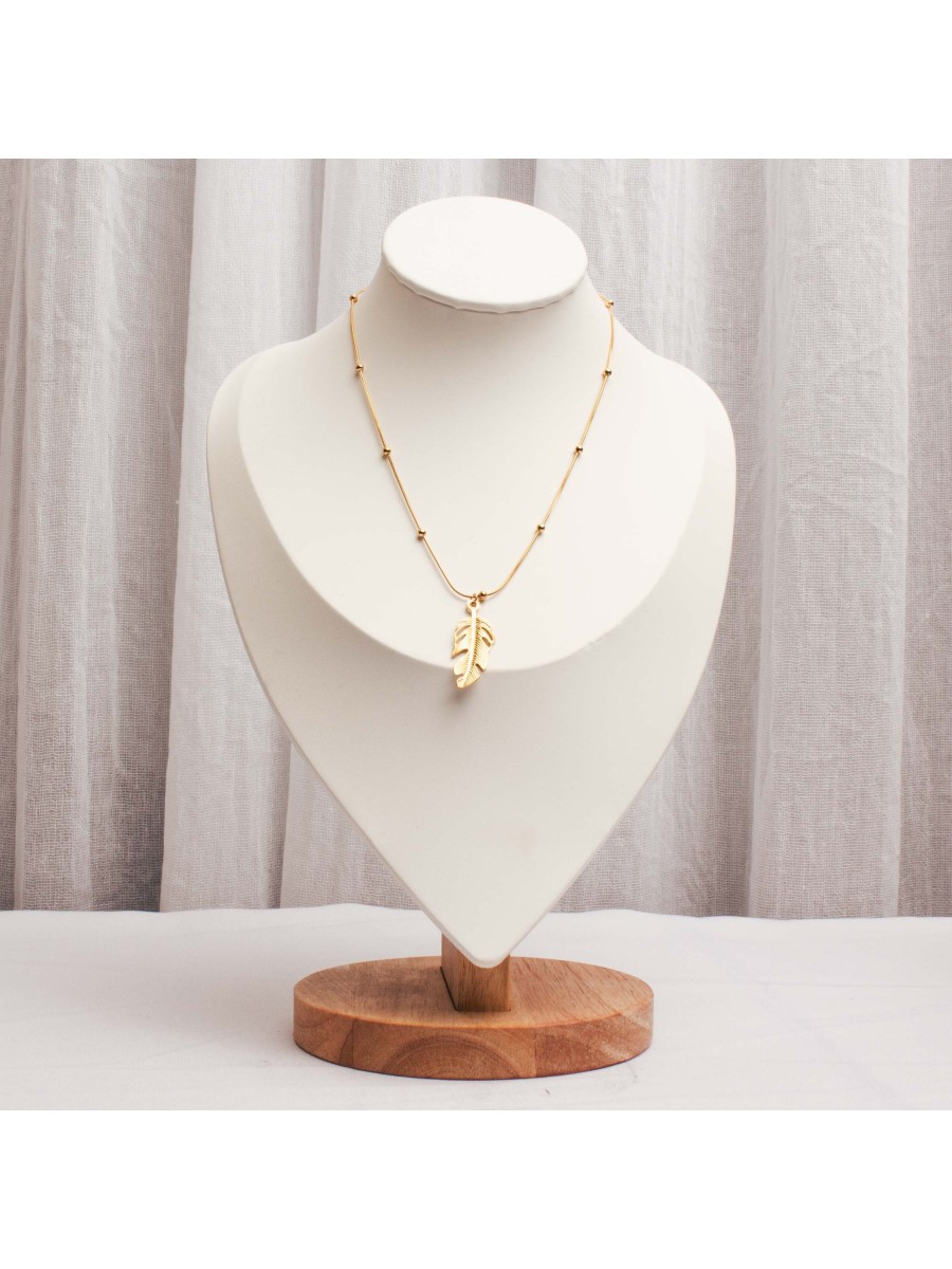Collar Acero Dorado SK75-HOR-09-45CM