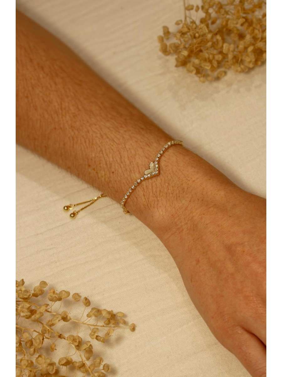Pulsera Bronce Dorado SK2172-MOR