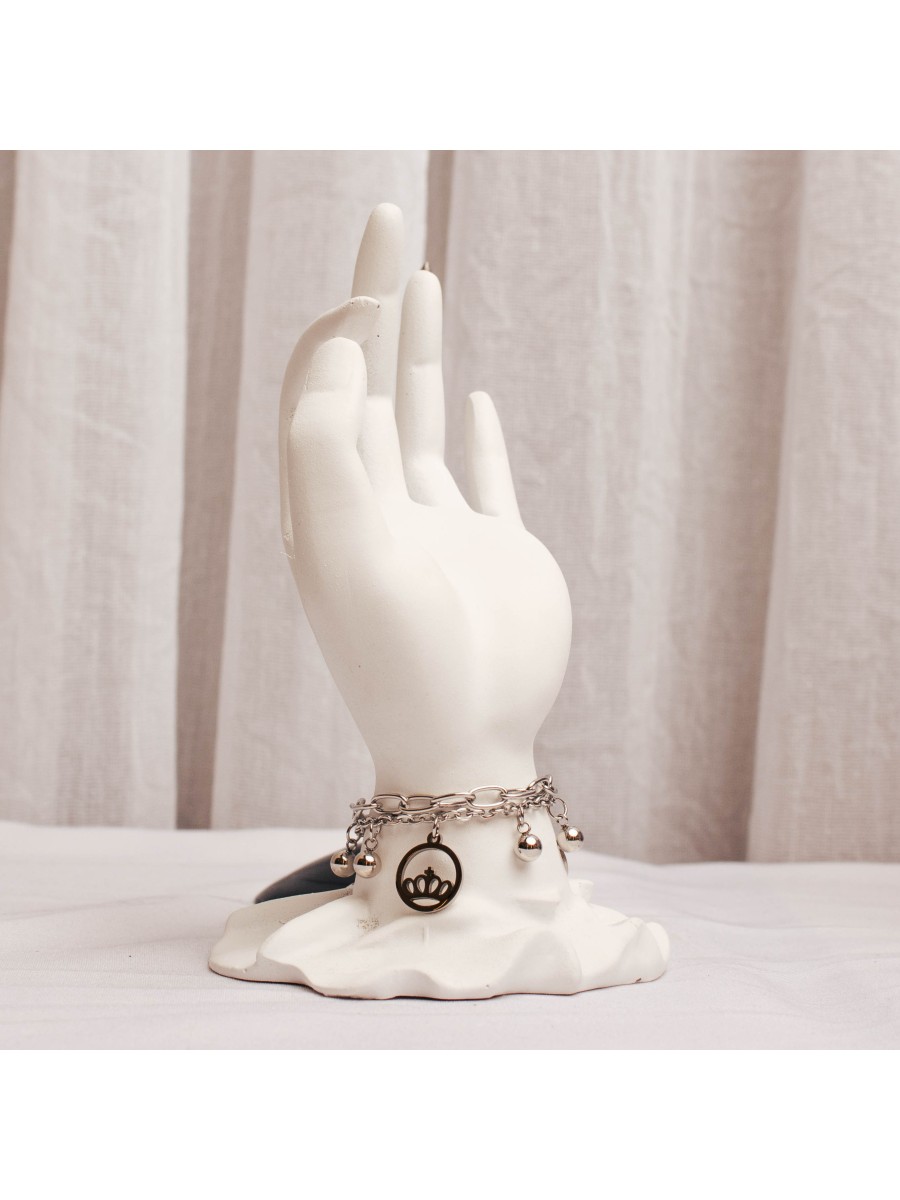 Pulsera Acero Plateado | SK973-BAC-18+5CM