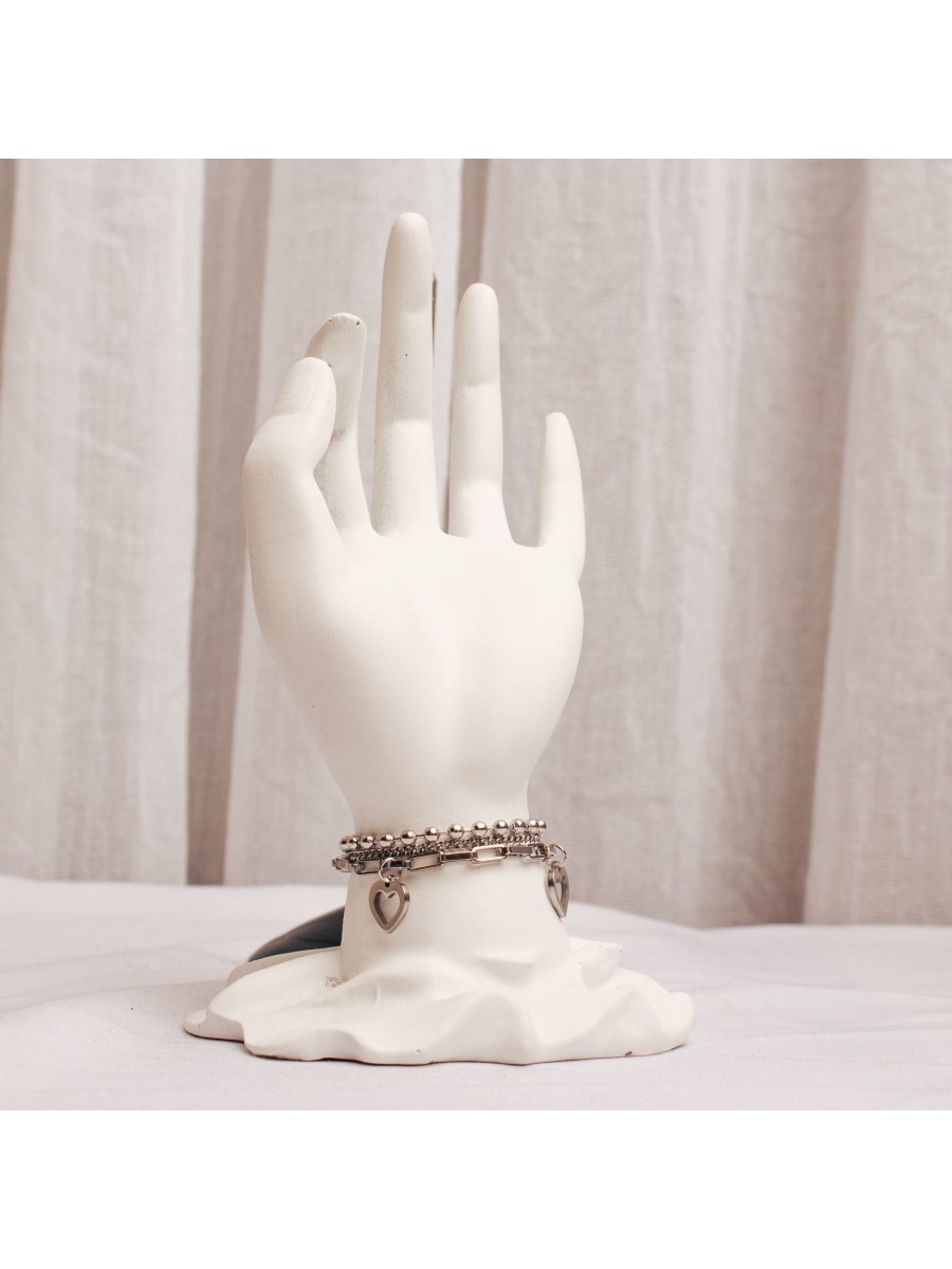 Pulsera Acero Plateado | SK973-EAC-18+5CM