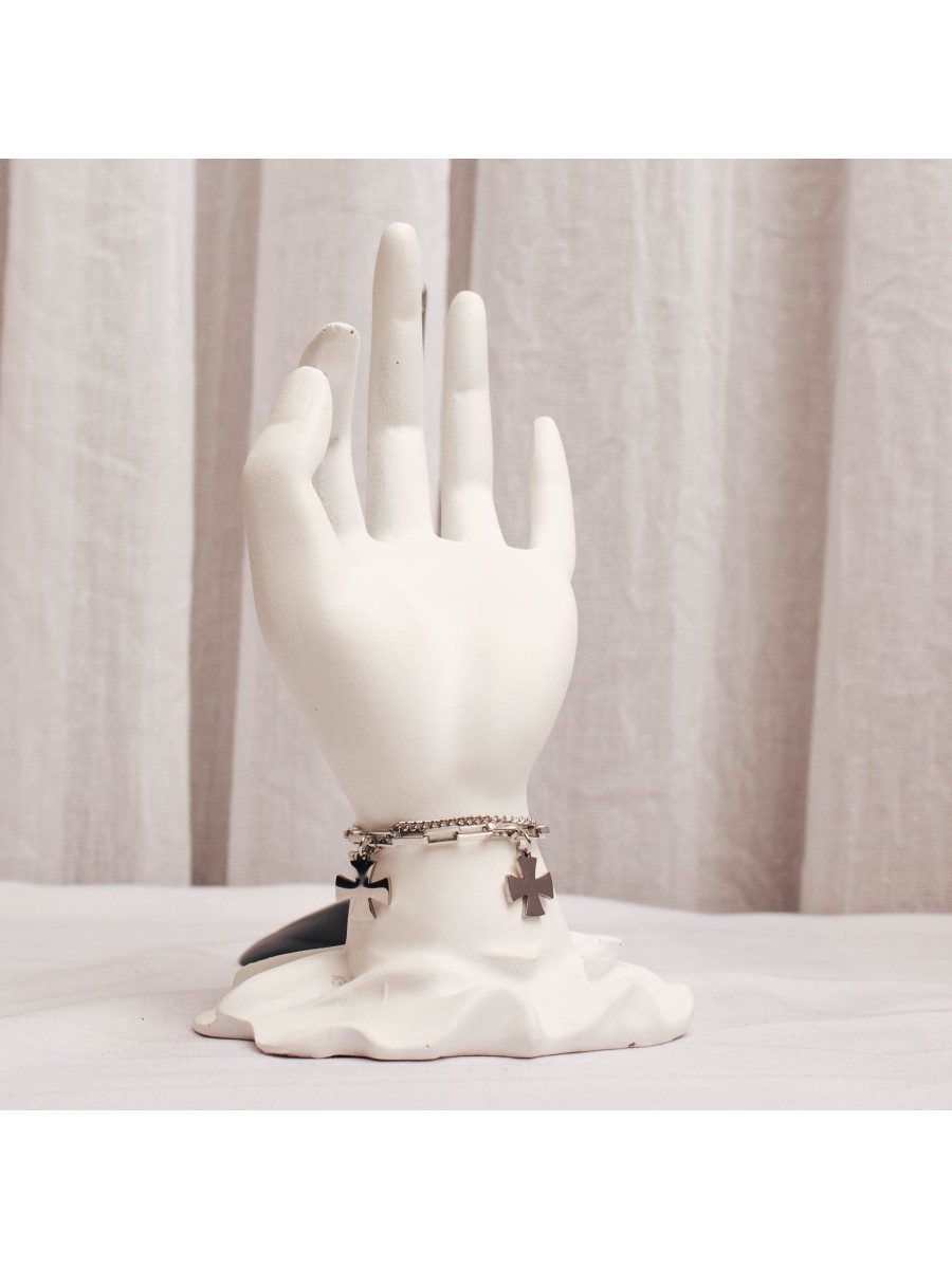 Pulsera Acero Plateado | SK973-FAC-18+5CM