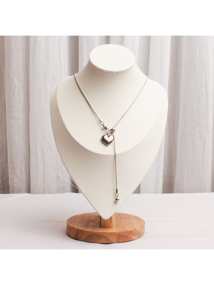 Collar Acero Plateado Corbatero SK303-BAC