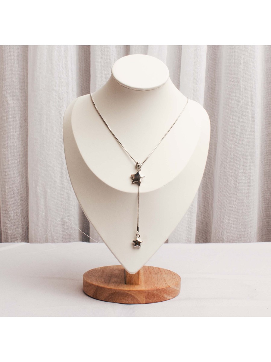 Collar Corbatero De Acero Plateado SK303-CAC
