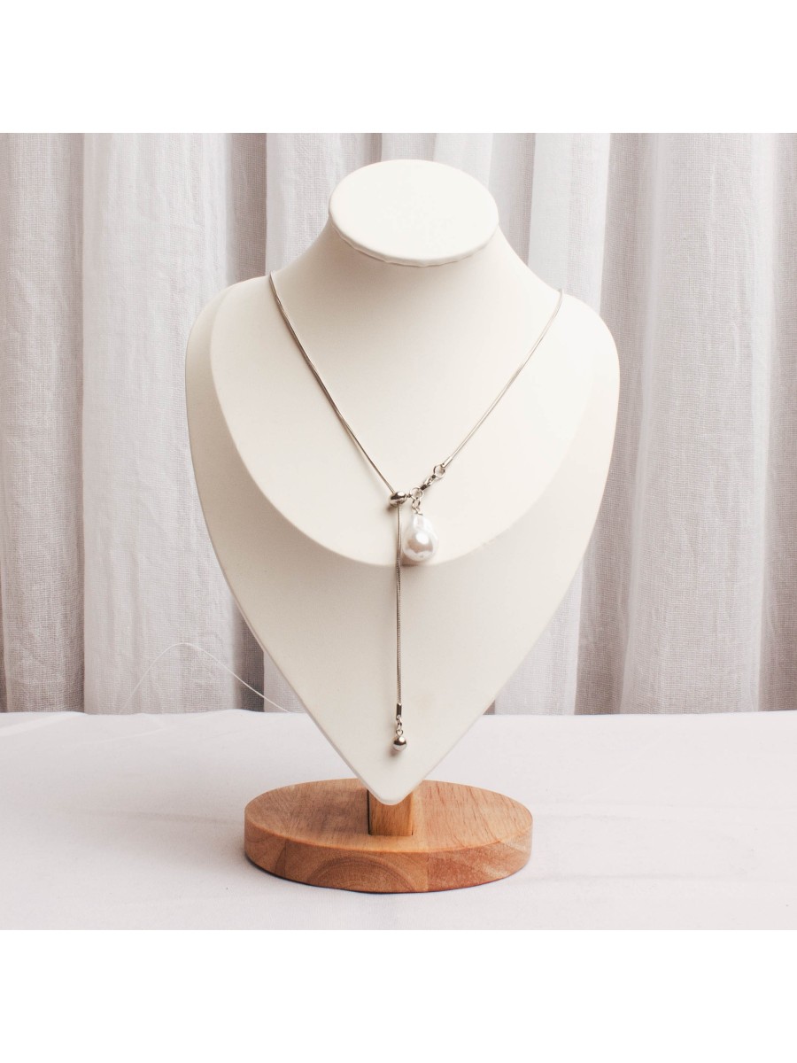 Collar Acero Plateado Corbatero SK303-EAC