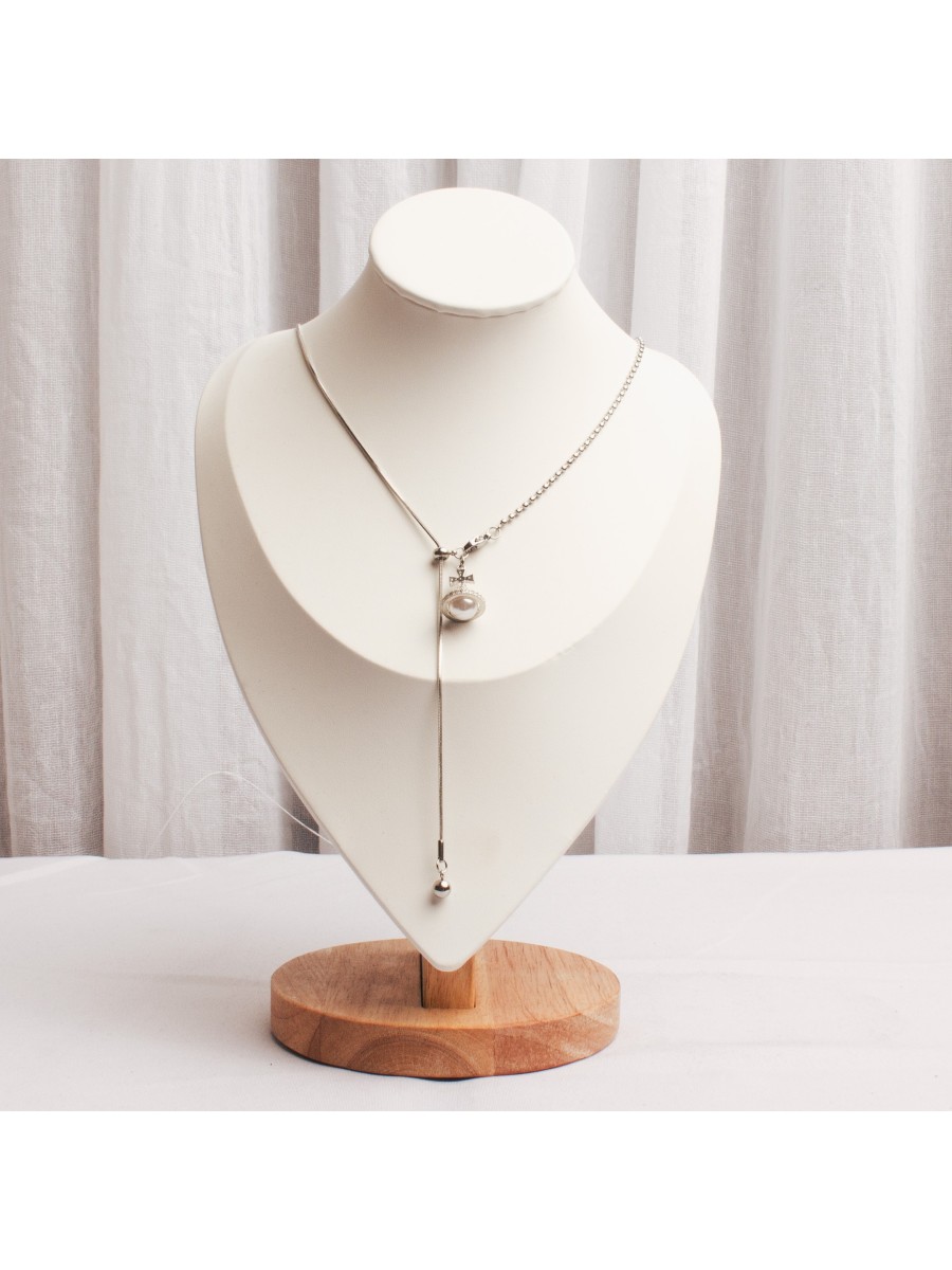 Collar Acero Plateado Corbatero SK305-BAC