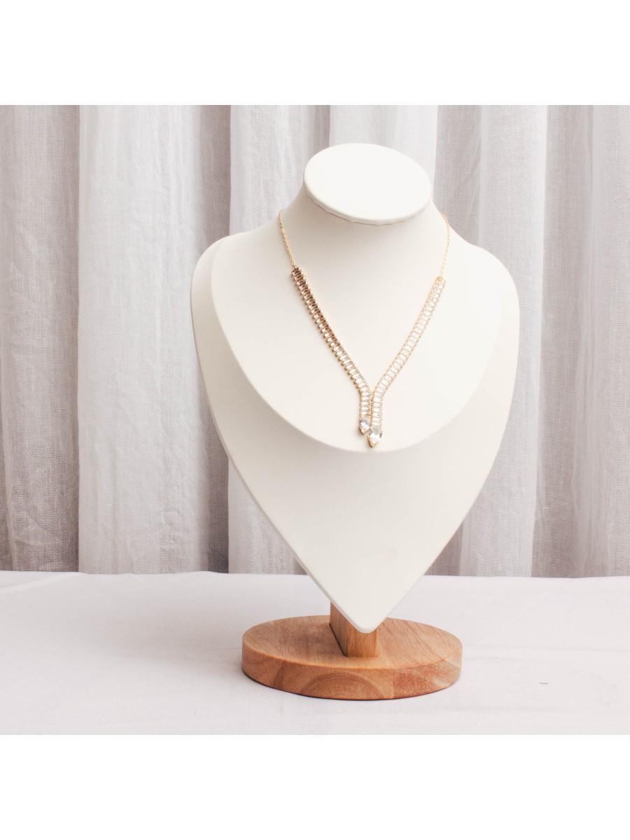 Collar Bronce Dorado Con Circones SK165-OR