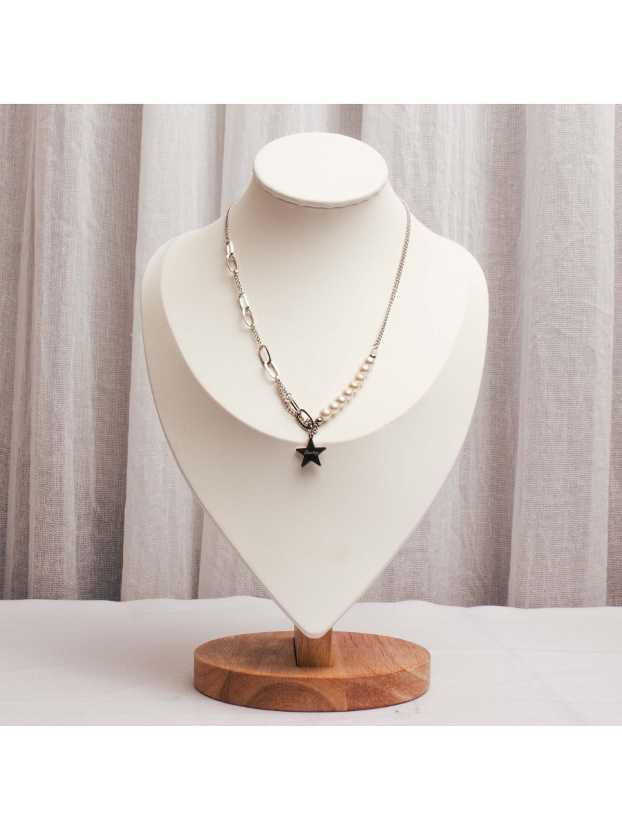 Collar Acero Plateado SK307-HAC