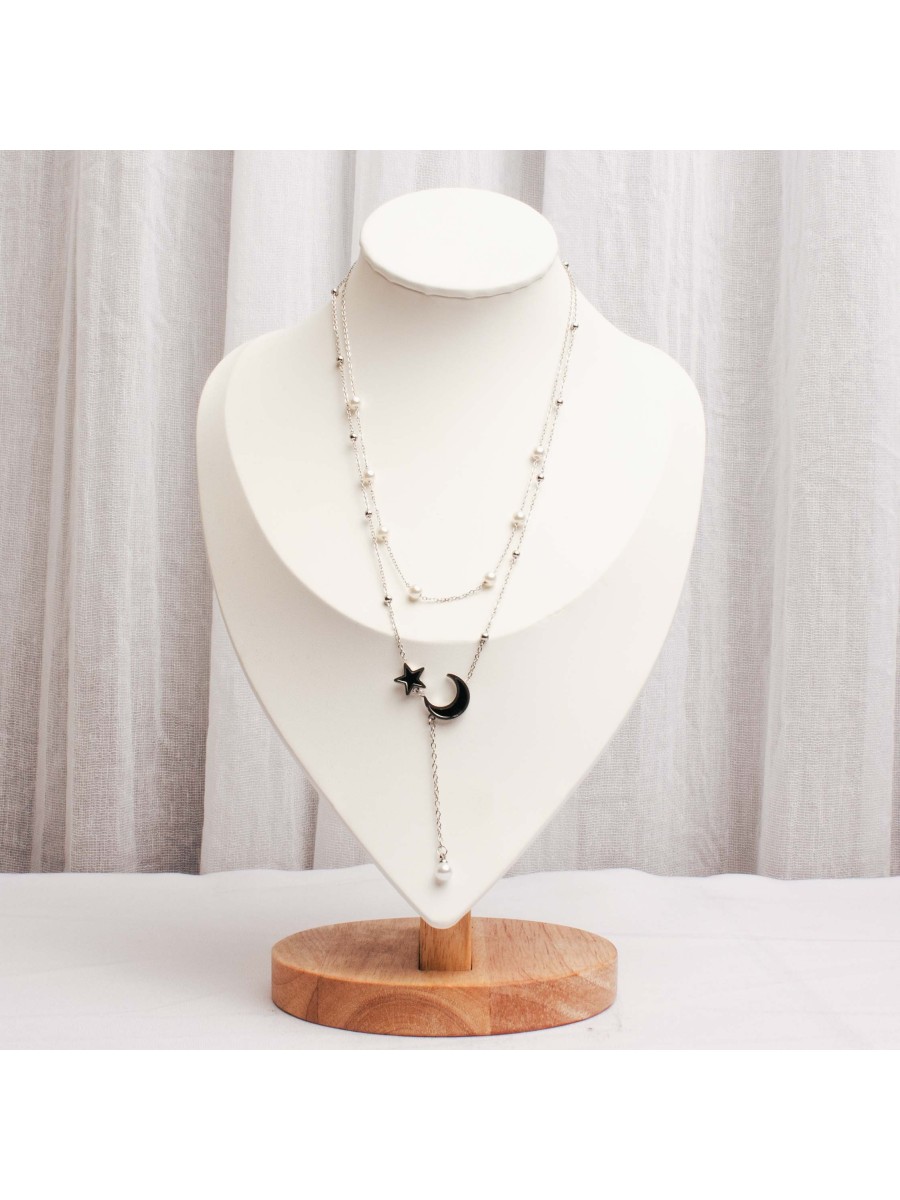 Collar Acero Plateado SK307-IACN